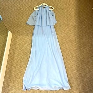david’s bridal girls formal blue dress